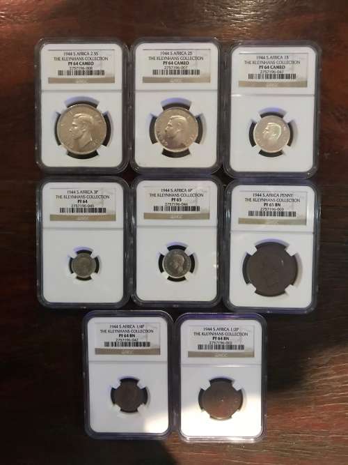1944 PROOF SET ( MINTAGE 150 )  CAMEO GRADES