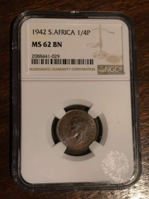 1942 1/4D ( MS 62 )