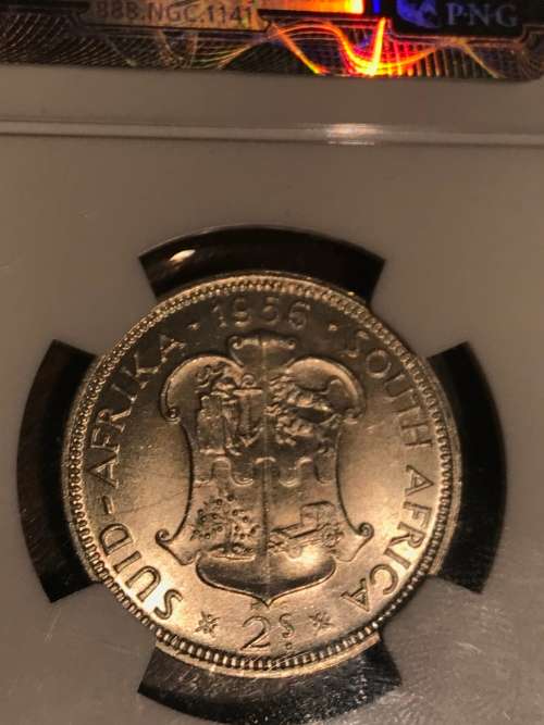 1956 2 SHILLING ( AU 58 )