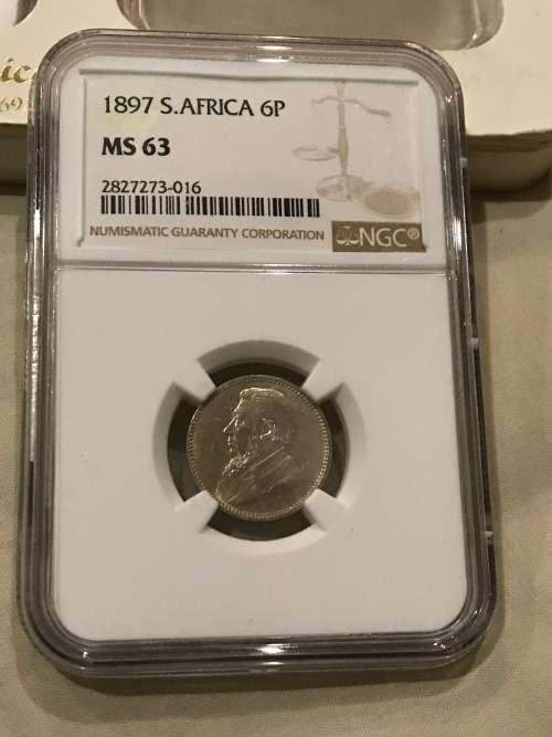 1897 ZAR 6D ( MS 63 ) NGC