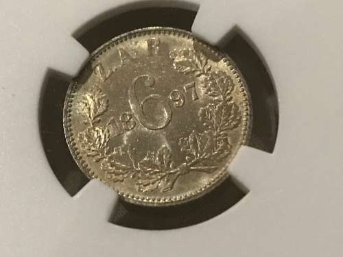 1897 ZAR 6D ( MS 63 ) NGC