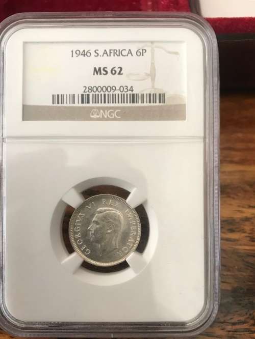 1946 SIXPENCE ( MS 62 )