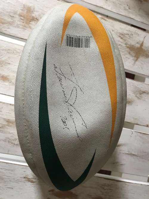 SiGNED SUPER SPRINGBOK RUGBY BALL