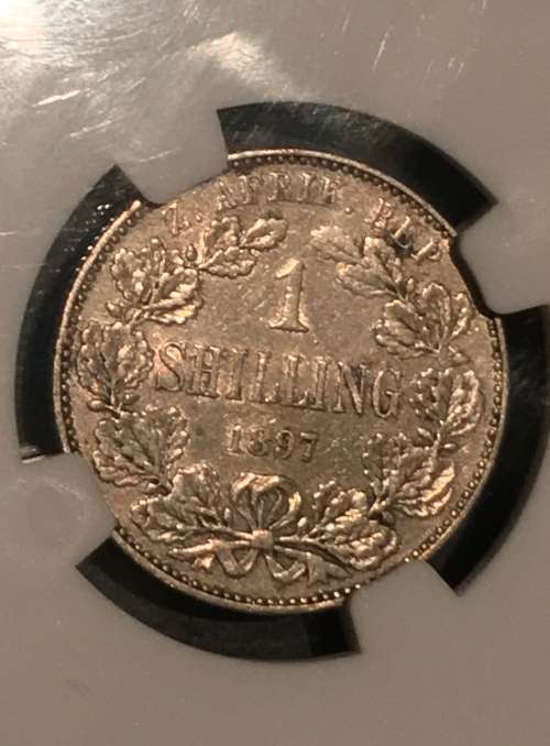 1897 1 SHILLING ( AU DETAILS ) NGC