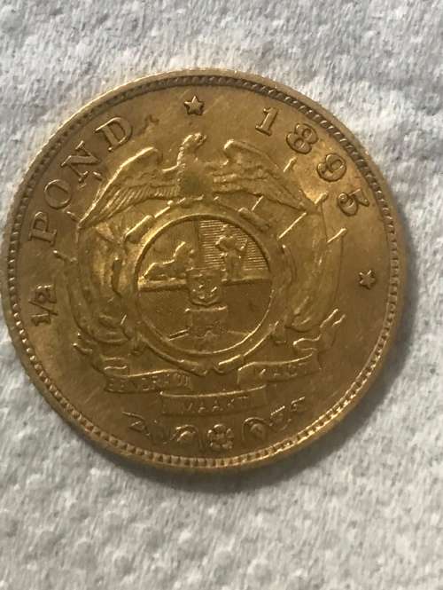 1895 ZAR GOLD 1/2 POND