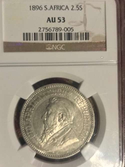ZAR 1896 HALFCROWN (AU 53 )