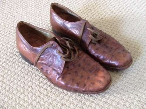 Vintage Ostrich leather shoes for men
