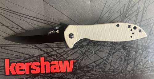 Kershaw Emerson CQC-4K Brown Handle w/Black Oxide Blade Finish