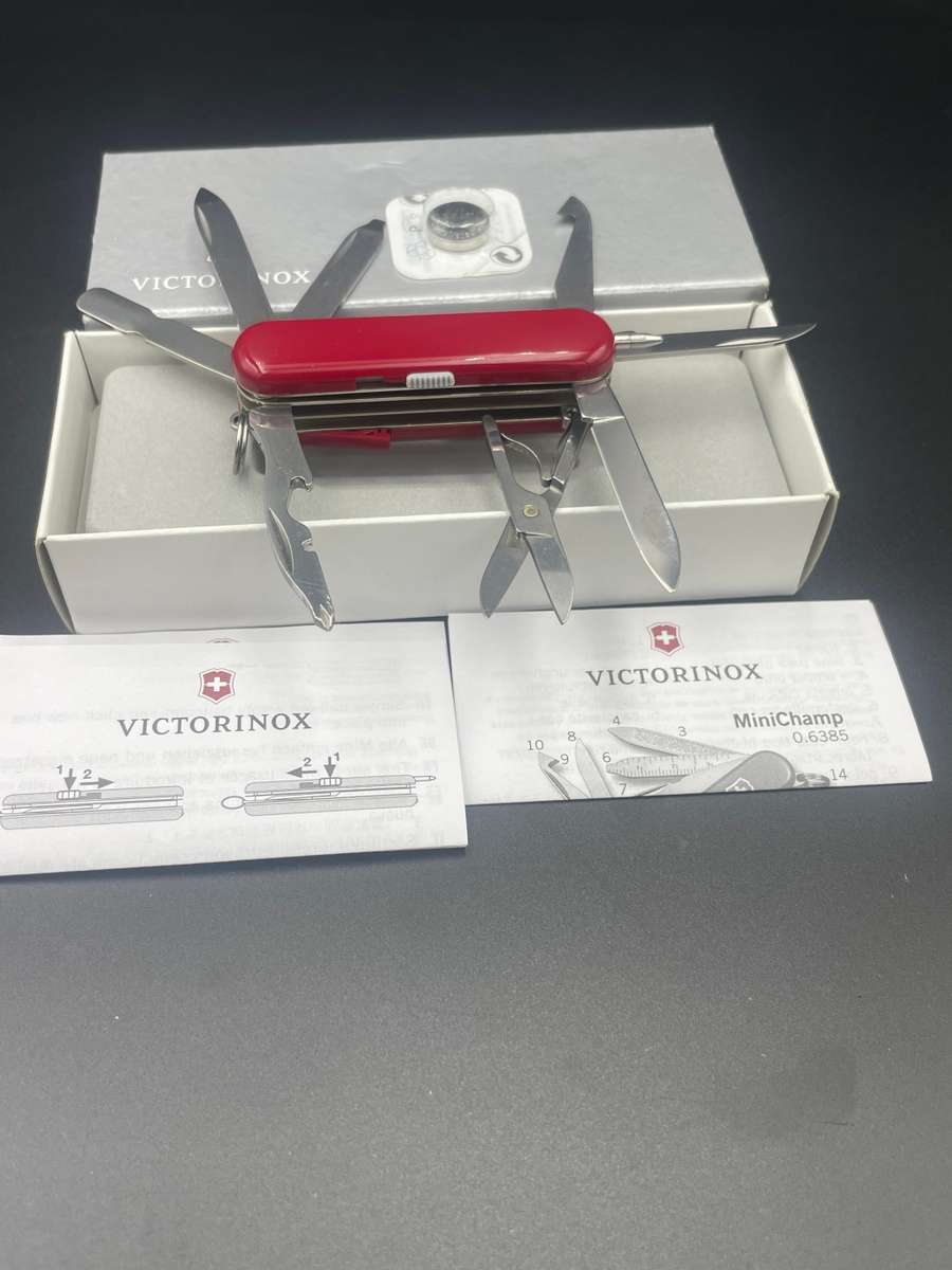Victorinox Midnite Mini Champ w/LED Light Red 58mm