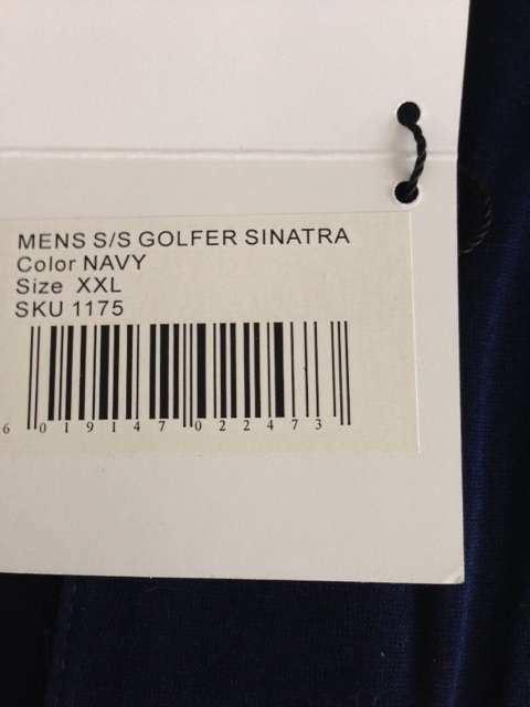 Brentwood S/S Golfer Sinatra Navy, XXL