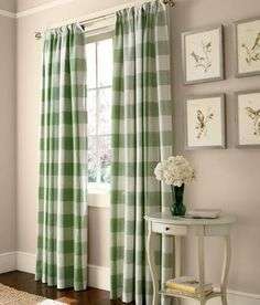 *BEAUTIFUL KITCHEN LIME CHECK CURTAIN *250 X 120 DROP!!
