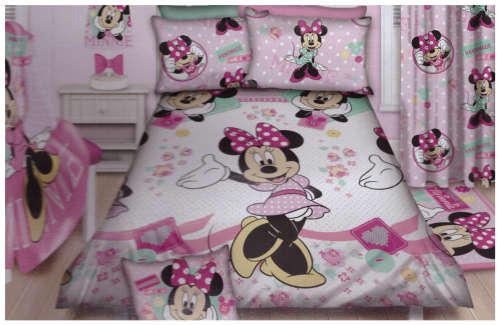 Minnie Mouse Hand Made Single Duvet Cover & Pillowcase Set