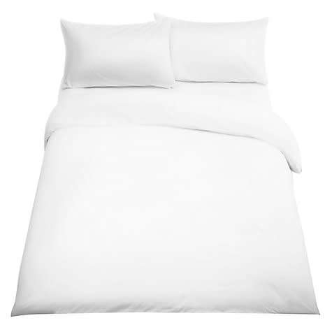 Plain White Queen Duvet Cover Set