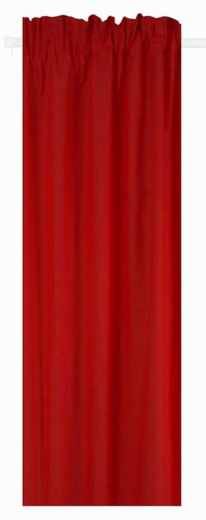 Microfibre Red 230X218 Taped Curtain *NEW ARRIVAL*