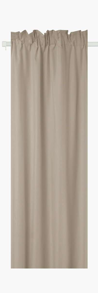 Microfibre Beige 230X218 Taped Curtain *NEW ARRIVAL*