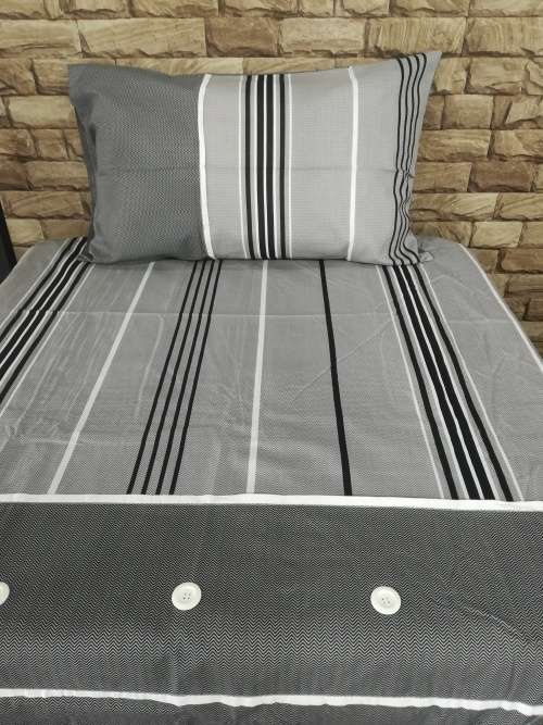 Colorado Charcoal Polycotton 3/4 duvet Cover Set