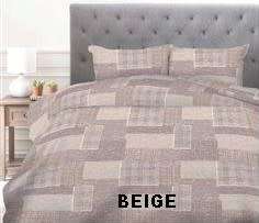Alexandra Beige Queen Duvet Cover Set