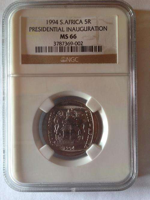 1994 Inauguration R5 coin
