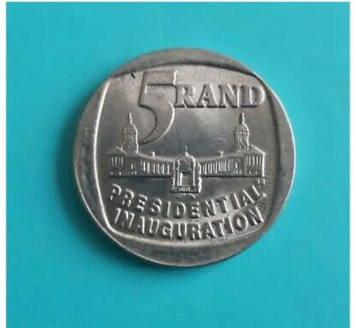 Mandela inauguration R5 coin circulated