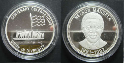 Mandela ANC centennial celebration 1oz silver in original box *no gold*