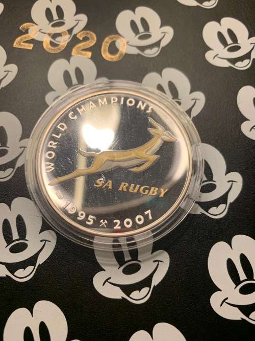 Mandela Rugby 2oz Silver Medallion