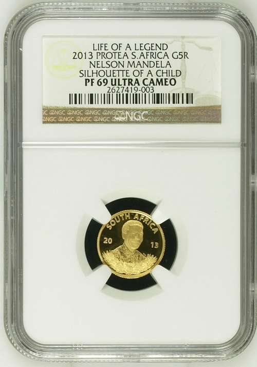 2013 Mandela Protea Pf69 Gold 1/10th