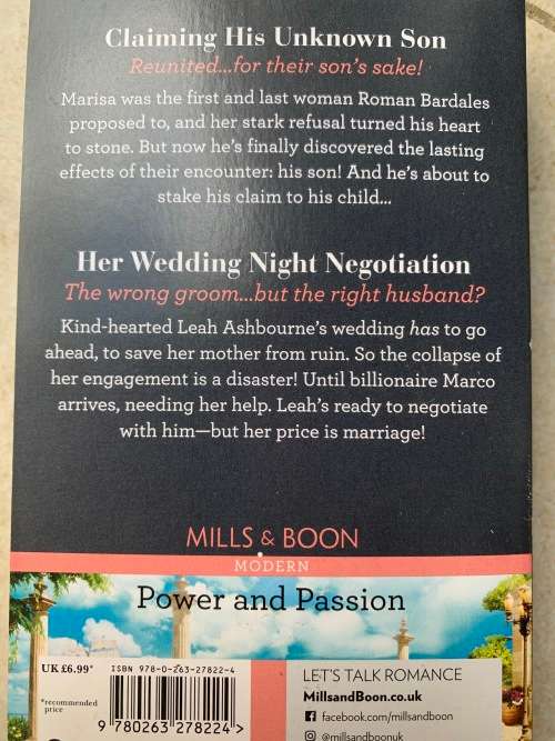 Mills and boon: his unknown son and her wedding night negotiations