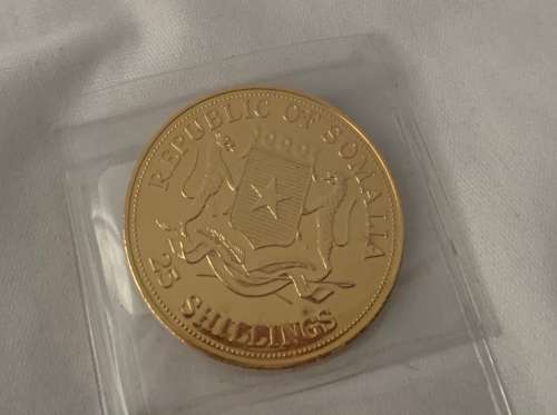 Mandela Somalia 25 Shillings Gilded