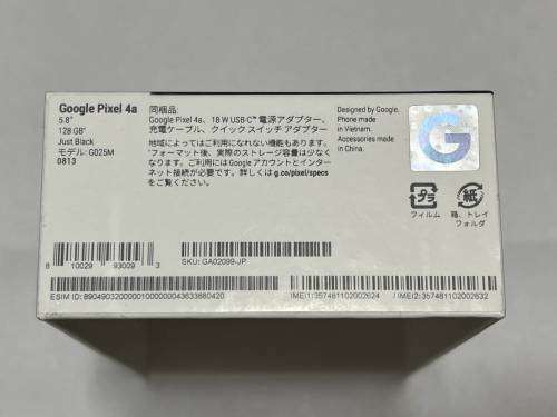 Google Pixel 4a 5.8 inch 128GB Black