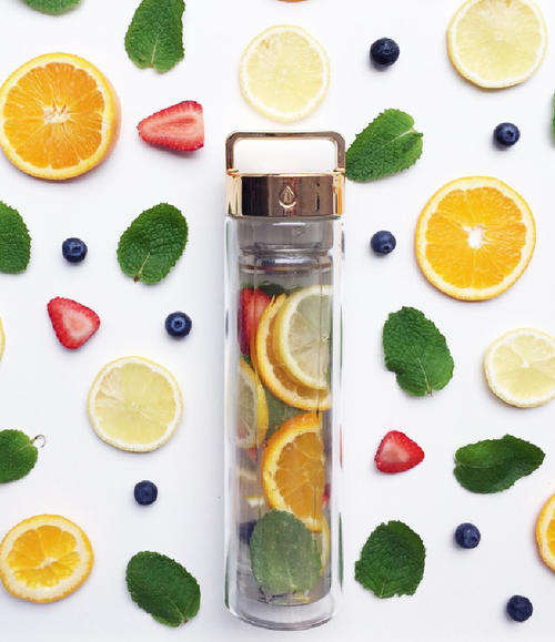 Detox Water Drink/Infusion Glass Bottle