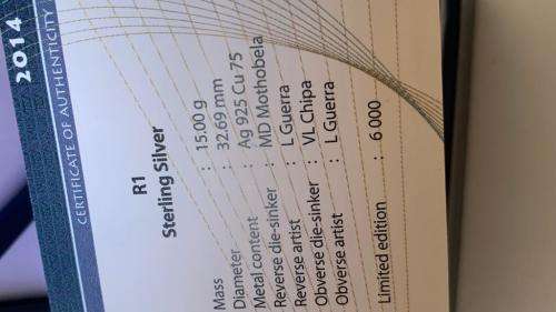 !!! CRAZY R1 DEAL SCARCE STUNNING COLLECTABLE 2014 PROOF PROTEA SILVER R1  LOW MINTAGE  !!!