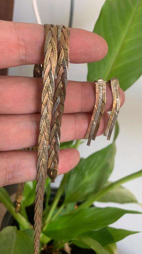 !!!SILVER NECKLACE BRACELET AND EAR RING SET!!!