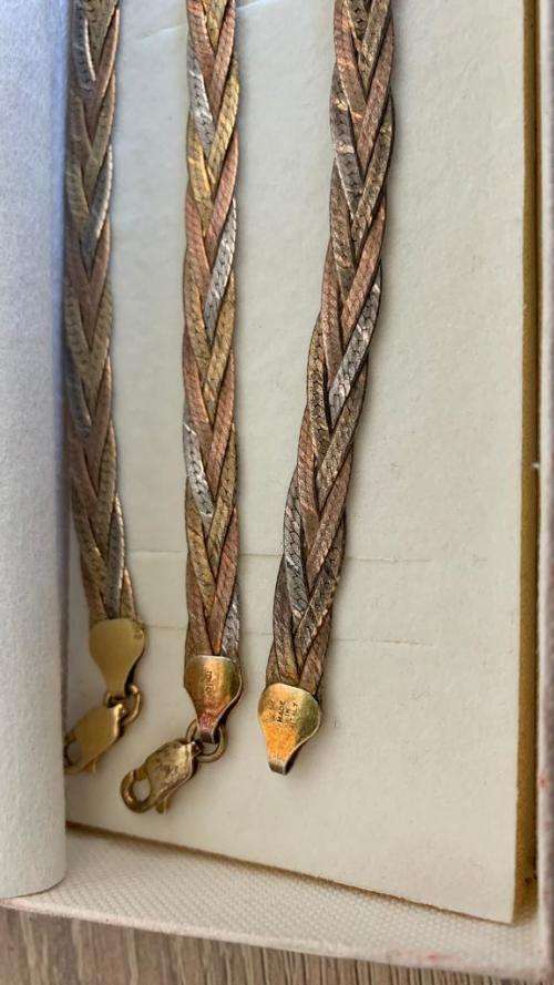 !!!SILVER NECKLACE BRACELET AND EAR RING SET!!!