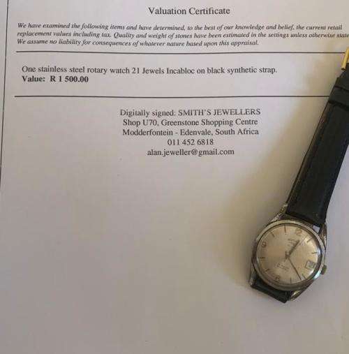 !!!VINTAGE ROTARY 21 JEWELS INCABLOC!!!