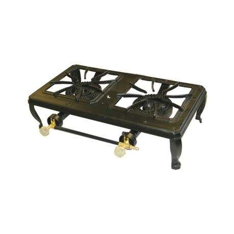 DOUBLE BURNER CAST IRON GAS COOKER