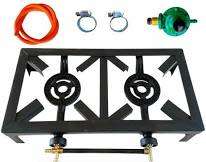 DOUBLE BURNER CAST IRON GAS COOKER