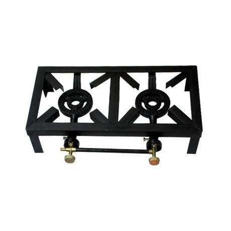 DOUBLE BURNER CAST IRON GAS COOKER