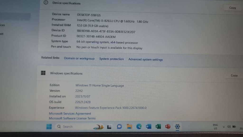 10th GEN i5 KILLER**LENOVO 8265u*12GB RAM*1000GB SATA**WINDOWS 11 PRO