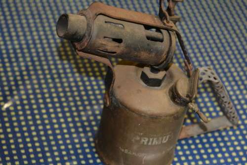 Antique brass blow torch - Is complete which makes it Rare & Valuable  - Primus BA Hjorth - SWEDEN