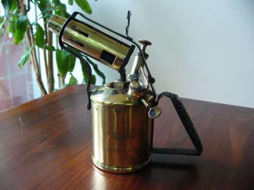 Antique brass blow torch - Is complete which makes it Rare & Valuable  - Primus BA Hjorth - SWEDEN