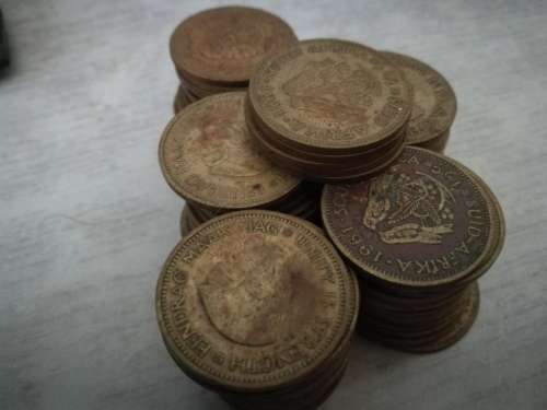 BUY 91 X RSA 1/2 CENTS - ALL 1961 - 1964 (FIRST DECIMAL SERIES) CIRCULATED BUT NICE
