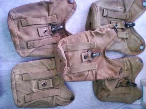 SADF - Lot 5 x good condition water bottle canvas pouches