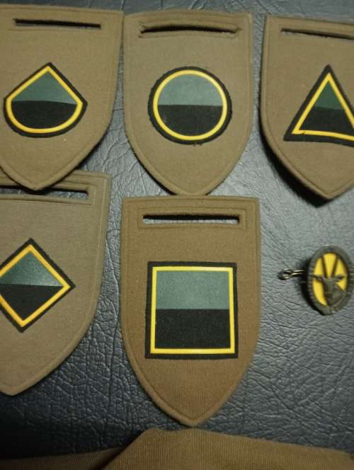 South African Army - Mixed Infantry lot with 8 SAI beret badge