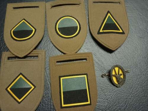 South African Army - Mixed Infantry lot with 8 SAI beret badge