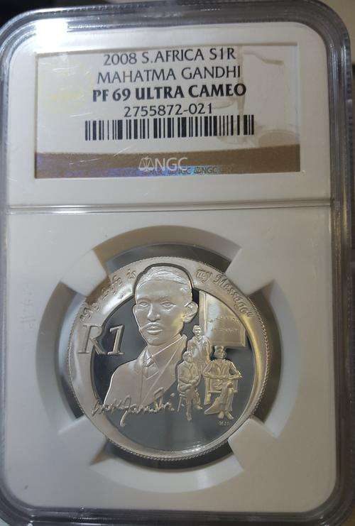 Mahatma Ghandi - R1 - PF69 Ultra Cameo - Second highest grading.