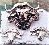 SADF - 32 BATTALION SET - BERET BADGE (ORIGINAL WITH LUGS & SPLITPIN & 2 X COLLAR SET