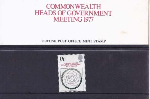 Royal mail mint Stamp set. presentation pack Commonwealth heads 1977. Condition as per scan.