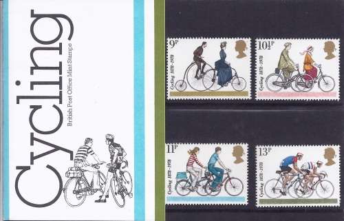 Royal mail mint Stamp set. presentation pack Cycling 1978. Condition as per scan.