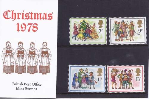 Royal mail mint Stamp set. presentation pack Christmas 1978. Condition as per scan.