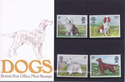 Royal mail mint Stamp set. presentation pack Dogs 1979. Condition as per scan.